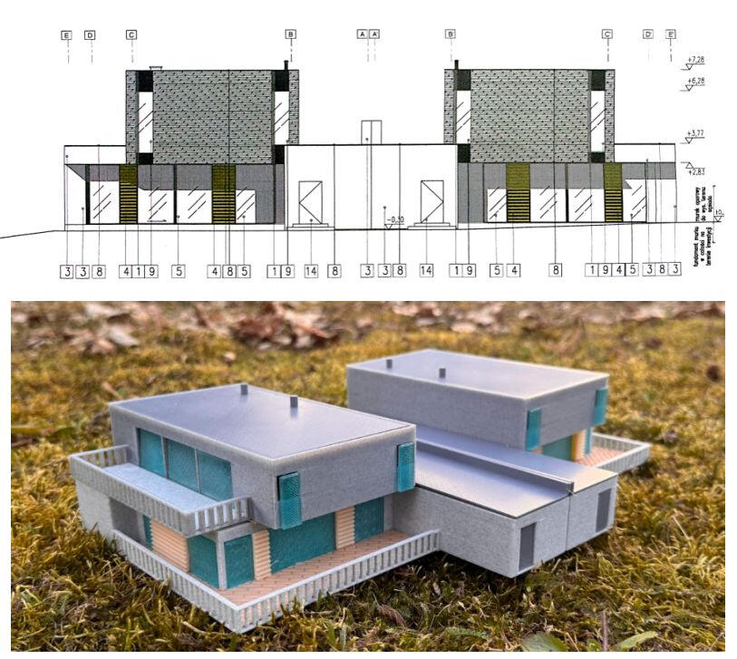 1. Dom wielorodzinny, skala 1:100